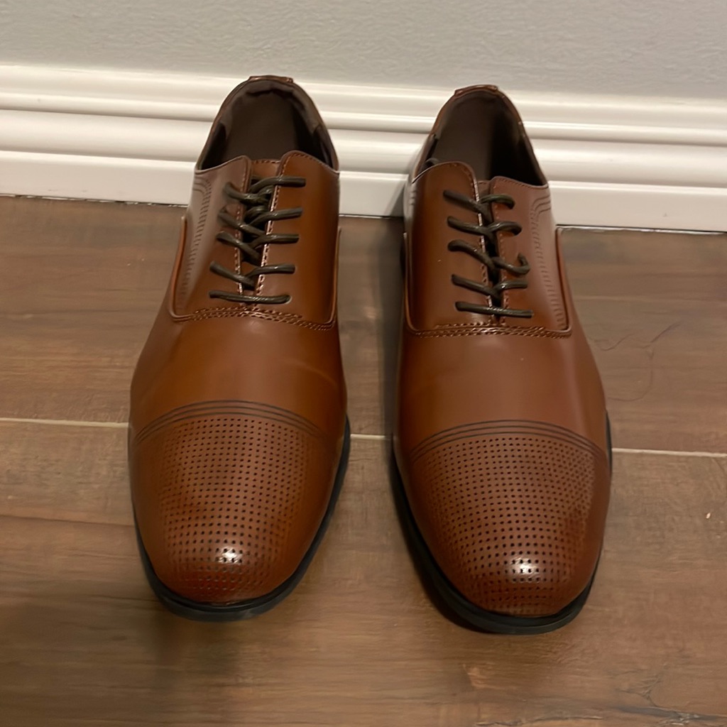 Kennett Cole M Size 75 Brand New Cognac Dress Shoes Big Wheels